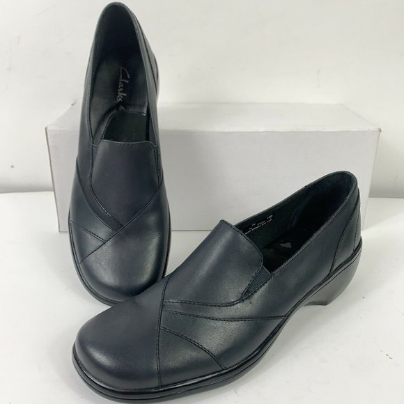 Clarks Shoes - Clarks 84633 Blue Leather Slip On Loafer Wm Sz 7N